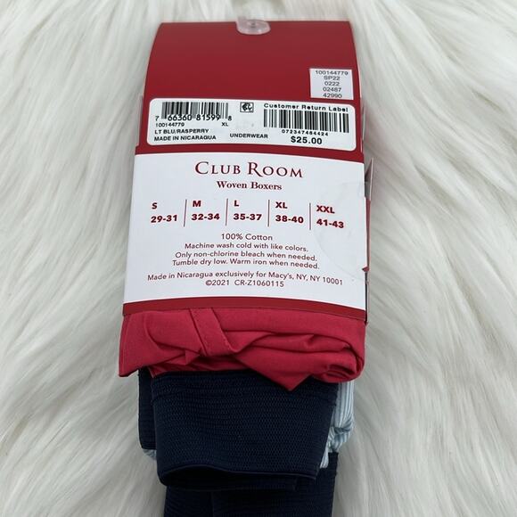 Club Room Men's Woven Boxers Tagless - Lobsters/Red - XL - NWT - Picture 5 of 5